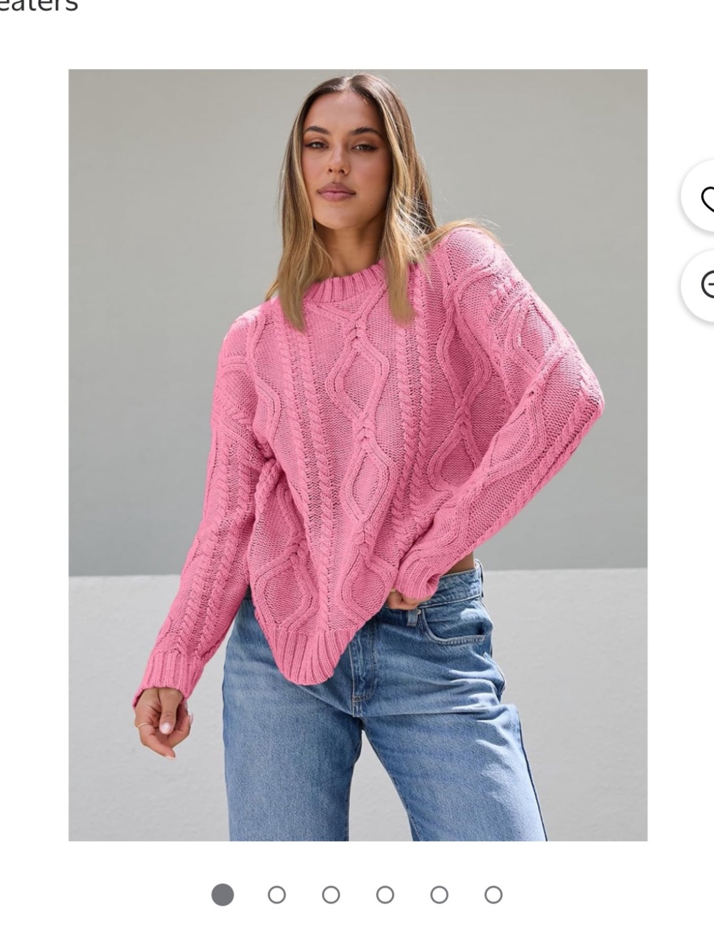 Y2K trendy queen cable knit sweater